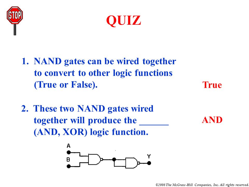 Function of and or not nand